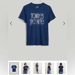 Madewell Navy Blue 'Tonite's The Nite' Short Sleeve Graphic Tee